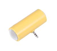 SEWACC Mini Enceinte Stéréo Portable Jack Mini Haut Parleur pour Téléphone et Tablette sans Batterie Couleur Jaune Facile à Transporter