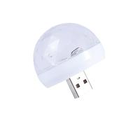 SEWACC Mini Lumière Disco LED USB Portable Lumière Dj et Karaoké à Détection Sonore Boule Rotative Colorée pour Fêtes Bars à Domicile Blanc