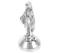 SEWACC Mini Statue Vierge en Prière 48 CM Sculpture Religieuse en Alliage Argenté Figurine Catholique Décorative pour Autel et Intérieur Symbole de Foi et Bénédiction