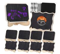SEWACC Mini Tableau Ardoise avec Support Multifonction et Stickers Décoratifs Petits Panneaux Détachables pour Étiquettes et Messages Despace Formes Variées pour Maison et Événements