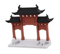 SEWACC Miniature Chinese Gate Ornament Plastic Ancient Architecture Model for Aquarium Micro Landscape Bonsai DIY Decoration