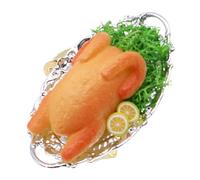 SEWACC Miniature Roast Turkey Model Dollhouse Food Prop Realistic Simulation for Kitchen Decoration and Christmas Display