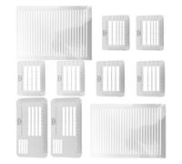 SEWACC Modèle de Guide D'adressage en Plastique Blanc, Règle pour Lettres et Invitations, Adapté pour Position Fixe et Examens, pour Écriture Manuscrite
