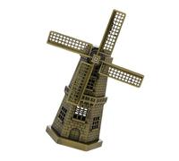 SEWACC Modèle D'éolienne Décoratif en Zinc Allié Bronze, Moulin à Vent de Table Artisanal, Ornement de Bureau et Décoration Intérieure, Accessoire Déco Maison Vintage, Présent Original