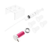 SEWACC Moule à Rouge à Lèvres DIY 7 Pièces Kit Aluminium 4 Têtes en Silicone, Support 4 Trous, Démouleur pour Fabrication de Rouge à Lèvres Maison Professionnel et Personnel