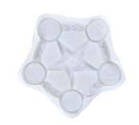 SEWACC Moule Bougie Silicone Pentagramme pour Bougeoirs DIY Facile à Démouler Support Bougies pour Cérémonie et Décoration