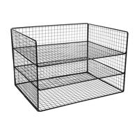 SEWACC Organisateur De Bureau En Maille Métallique Porte-Fichiers À 3 Niveaux Plateau À Documents Et À Lettres Trieur De Courrier Conteneur Stationnaire Pour Le Bureau Et La Maison