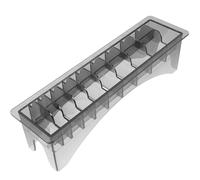 SEWACC Organisateur de Rangement pour Outils de Coiffure Transparent Noir Support pour Tondeuses 10 Compartiments Boîte de Rangement pour Accessoires de Coiffure Usage Professionnel