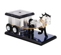 SEWACC Ornement de Table en Cristal Noir Carrosse à Chevaux à 3 Pieds, Support Parfum Élégant pour Décoration de Bureau, Présent Mariage Raffiné, Figurine Décorative Couleur Aléatoire