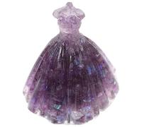 SEWACC Ornement en Cristal Naturel en Gravier de Verre Décoration de Table Artistique de Robe de Mariée Pièce Artisanale pour Mariage et Décoration de Bureau Objet D’Art Romantique et