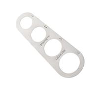 SEWACC Outil de Mesure pour Spaghettis en Acier Inoxydable 4 Trous Règle Doseuse Précise pour Pâtes Ustensile Compact et Léger la Cuisine Maison et Contrôle des Portions