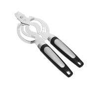 SEWACC Ouvre-boîte Manuel Multifonction en Inox Noir, Outil D'ouverture Créative pour Canettes et Bouteilles, Décapsuleur Simple et Pratique, Accessoire la Cuisine et Soirées