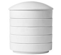 SEWACC Palette de 5 couches en céramique à 5 couches de pigments empilables plateaux de mélange ronds en porcelaine aquarelle pour artistes étudiants