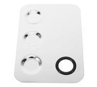 SEWACC Palette de Maquillage Liquide Acier Inoxydable Compartiments Plaque de Fondation pour Mélange Professionnel Outil Essentiel pour Maquilleurs