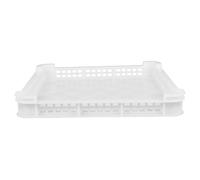 SEWACC Panier De Fruits De Mer à Maillage Uniforme Plateau Individuel De Congélation Rapide En Plastique Blanc 370x350x60 Mm Panier De Séchage à L'air Pour Produits Aquatiques Usage Domestique