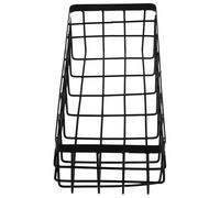SEWACC Panier de Rangement Mural Grosse Capacité Rectangulaire en Fer Noir et Protection Anti-Chute, Étagère Murale Simple et Moderne pour Salle de Bain