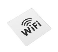 SEWACC Panneau Autocollant Wifi Acrylique Blanc Indicateur de Couverture Wifi Étanche pour Cafés Restaurants Hôtels et de Loisirs