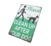 SEWACC Panneau Interdiction Crottes Chien Extérieur Durable avec Pré-percés Signalétique Pelouse Vintage pour Jardin Clôture Porte