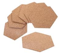 SEWACC Panneaux en Liège Hexagonaux Autocollants Lot de 10, Tableaux Mémo pour Bureau Cuisine, Panneaux Muraux Isolants Thermiques 100 X 100 X 2 MM