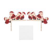 SEWACC Paquet de 1 Paire de Décorations de Cadre de Porte de Noël en Bois Naturel Ornements D’Angle pour Porte et Fenêtre Décoration Festive de Noël pour Maison Hôtel Boutique