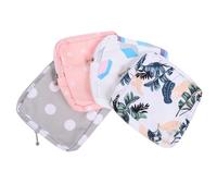SEWACC Paquet Menstruel Portable 4 Pièces en Polyester Multifonction pour Filles, Pochette Chic et Pratique pour Ranger Serviettes Hygiéniques et Pièces, pour L'école et L'extérieur