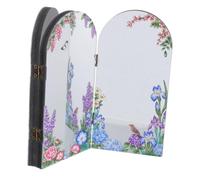SEWACC Paravent de Bureau Mini Pliant Style Chinois en Acrylique, Finition Miroir, pour Bureau et Table Basse, Décoration du Nouvel an Chinois, Séparateur Flexible