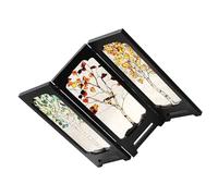 SEWACC Paravent Miniature Pliant en Acrylique 1 Pièce, Petit Écran Décoratif Chinois Feng Shui, Séparateur de Bureau Élégant pour Dortoir, Studio et Décoration Rustique Cuisine