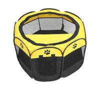 SEWACC Parc à Chat, Tente Parc pour Animaux en Tissu Oxford, Octogonal, Jaune, Facile à Nettoyer, Spacieux, pour Chiens et Petits Animaux, Usage Extérieur et Aire de Jeu