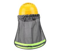 SEWACC Pare Soleil Casque Sécurité Réfléchissant Respirant Polyester avec Protection Nuque pour Travailleurs du Bâtiment