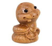 SEWACC Pendentif Serpent en Bois de 3×2 Cm en Bois de Santal Vert Figurine Zodiacale de L’année 2025 Décoration Suspendue Polyvalente pour Porte-clés et Ornements