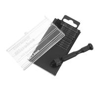 SEWACC Perceuse Manuelle Mini en Métal Noir 20 Forets Hélicoïdaux Outil de Précision pour Travail du Bois Bijoux et Loisirs Créatifs Kit Portable pour Perçage Manuel Détaillé