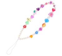 SEWACC Perles Colorées Forme de Fleur Lanière de Téléphone Portable Perte avec Charme pour Appareil Photo Bracelet Téléphone Original et Durable
