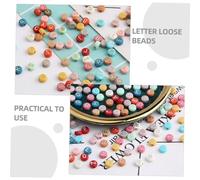 SEWACC Perles Lettres Alphabet Colorées pour Bracelets DIY Perles Acryliques Rondes Décoratives avec Fil Cristal pour Bijoux Personnalisés