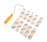SEWACC Petit Kit Peinture Portable avec Mini Coton Bleu et Jaune Pinceau Ergonomique pour Murs Coins Bords Compatible Peinture et Huileuse