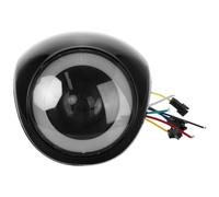 SEWACC Phare LED pour Trottinette Électrique Éclairage Multifonction avec Affichage Batterie et Klaxon pour Scooter Électrique 48-60V en Plastique Noir