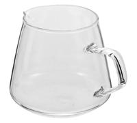 SEWACC Pichet à Café en Verre 650ml avec Bec Verseur et Poignée | Verre Transparent et Brillant, Surface Lisse, pour Infusion de Thé, Soda et Sauce, Facile à Ranger