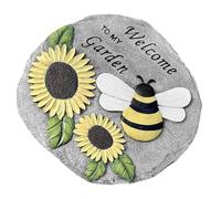 SEWACC Pierre Décorative en Résine de Pas de Jardin Abeille Unique Résistante aux Intempéries Facile à Installer pour Aménagement Extérieur Pelouse