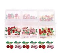 SEWACC Pierres pour Ongles Cerise 6Mm X 5Mm Pierres Précieuses pour Nail Art Clous pour Ongles DIY Accessoires Manucure pour Décoration