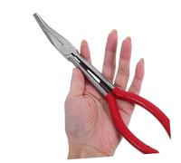 SEWACC Pince à Bec Incurvé pour Bijoux Mini Pince de Précision Acier Résistance Haute Température Outil Polyvalent pour Fusion et Façonnage de Métaux