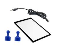 SEWACC Planche à Dessin Lumineuse LED Magnétique avec de Luminosité Portable et Ultra Mince pour Stencils Animation Calligraphie et Dessin avec Câble USB et Aimants