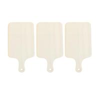 SEWACC Planches à Découper Planches Multifonctions Poignée Lot de 3 en Bois Non Finies Résistantes à L'usure Plateau à Pizza Compact Cuisine