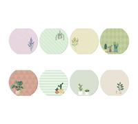 SEWACC Plant Pattern Sticky Notepads 8PCS Cute Fun Self Adhesive Note Pads with Strong Adhesion for Office and Classroom