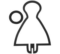 SEWACC Plaque de Porte Toilettes Femme Acrylique Signalisation et Étanche pour Salle de Bain Installation Adhésive Facile Panneau Identification Wc pour Usage Intérieur et Extérieur