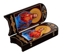 SEWACC Plaque Religieuse en Bois, Sainte Famille, Décor Catholique Portable | Peut Se Poser Bureau ou Se Suspendre, Finition Soignée, pour Église et Coin Intérieur Style Aléatoire