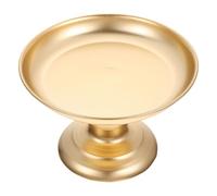 SEWACC Plateau à Bonbons sur Pied en Fer Doré Corbeille à Fruits Décorative Assiette à Collation pour Fruits Secs et Gourmandises Plateau Élégant pour Maison Bar et Réception