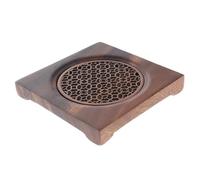 SEWACC Plateau à Thé Carré en Bois de Noyer Porte-tasse Rétro Dessous de Verre Décoratif pour Maison et Salon de Thé Accessoire Polyvalent Style et Couleur Aléatoire Style Aléatoire