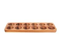 SEWACC Plateau à Œufs en Bois D’acacia Rectangulaire 12 Emplacements, Porte-œufs pour Réfrigérateur, Rangement la Cuisine Solide et Pratique pour Organiser et Servir les Œufs