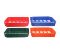 SEWACC Plateaux de Tri de Pièces en Plastique 4 Pièces Code Couleur à Usage Quotidien pour Gestion des Monnaies Accessoire Pratique pour Bureau et Caisse