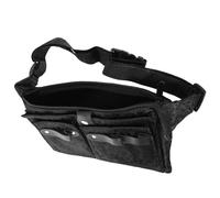 SEWACC Pochette de Coiffure Multifonction en Toile Oxford Sacoche Ceinture pour Ciseaux et Peignes Taille Compacte Couleur Léopard Noir Étui Léger pour Coiffeurs Professionnels et