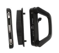 SEWACC Poignée de Porte Coulissante Robuste de Zinc Serrure Coulissante avec Clé Kit de Remplacement pour Portes de Terrasse Placard et Baie Vitrée Compatible Épaisseur Noir